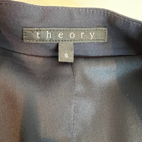 Theory 'Bastian Malaya' Navy Double Breasted Blazer draped - 6 - Picture 4 of 11